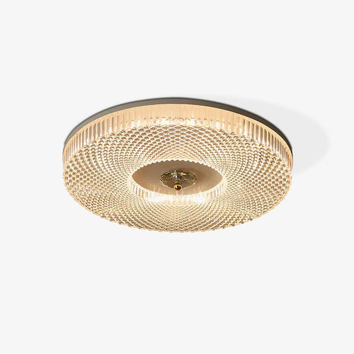 Marilyn Round LED Flush Mount Ceiling Fixture - White, Warm Light