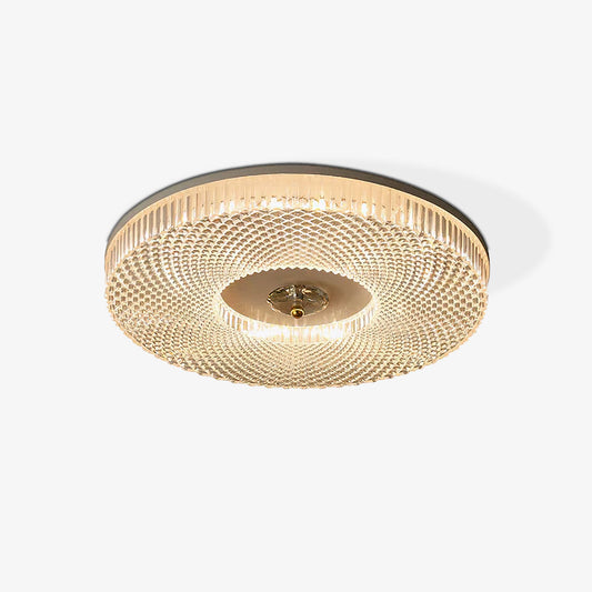Marilyn Round LED Flush Mount Ceiling Fixture - White, Warm Light