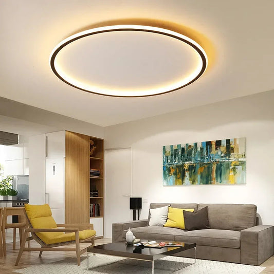 Round Surface Mount Ceiling Light Adjustable Black